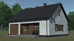 Set of Two Modern Farmhouses