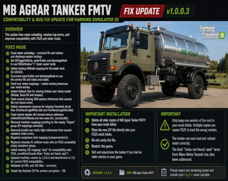 Mercedes-Benz Agrar Truck Tanker - Thumbnail 1