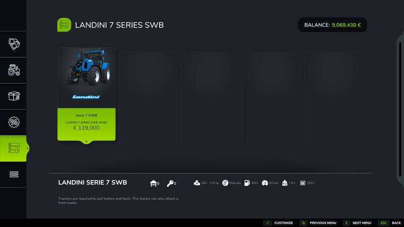 Landini 7 Series SWB - Thumbnail 1