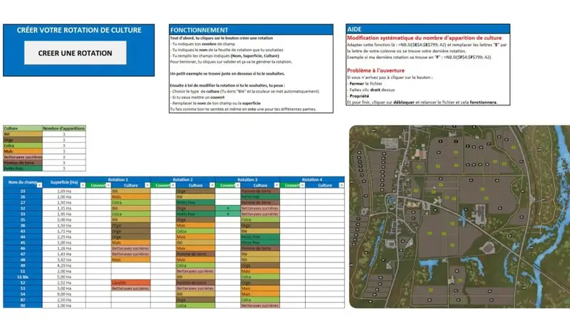 Crop Rotation Planner Spreadsheet - Thumbnail 1