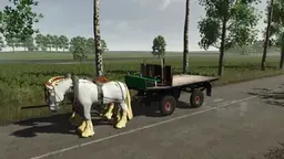 Horse Carriage Made of Bales