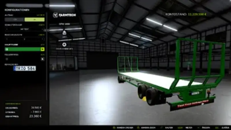 Farmtech Flatbed Trailer with IC Rear Extension - Thumbnail 1