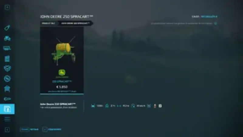 John Deere 250 Field Sprayer - Thumbnail 1