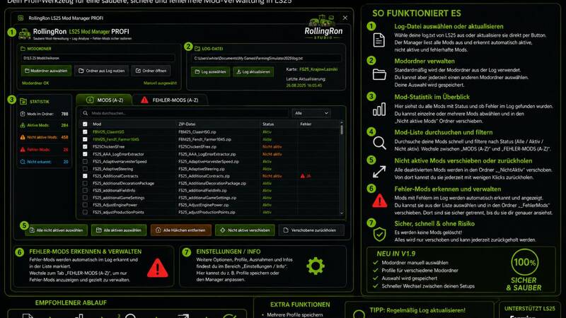 RollingRon Mod Manager PROFI - Thumbnail 1