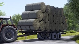 Alter Ballenanhänger mit Autoload