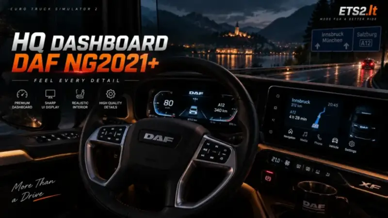 High Quality Dashboard for DAF NG2021 - Thumbnail 1