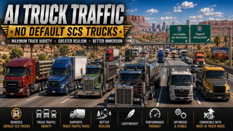 AI Traffic - No Default SCS Trucks - Thumbnail 1