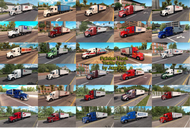 Painted Truck Traffic Pack by Jazzycat - Thumbnail 1