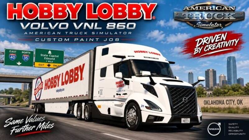 Hobby Lobby Skin for Volvo VNL 860 - Thumbnail 1