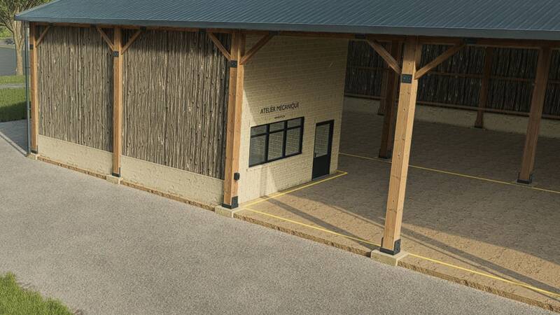 Holzhangar mit Werkstatt - Thumbnail 1