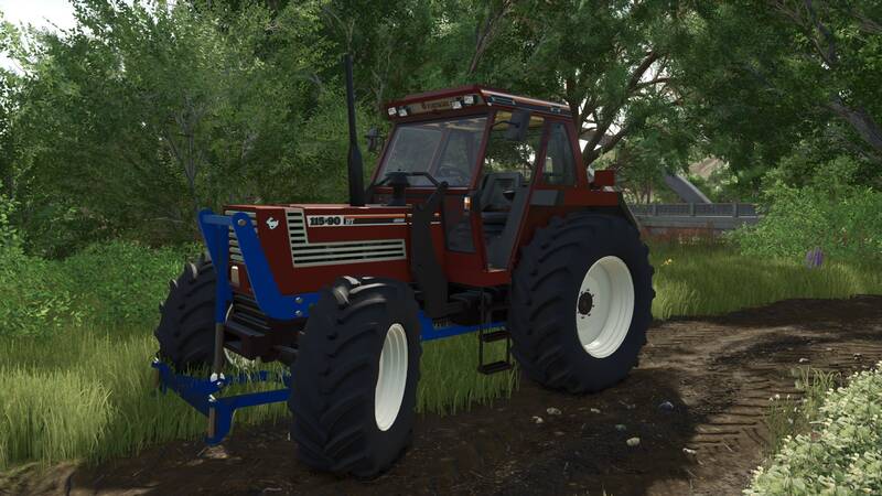 Fiatagri 140-90 mit Frontplanierschild - Thumbnail 1