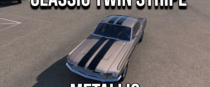 1967 Ford Mustang – Classic Twin Stripe Skin | Metallic + Mask thumbnail 5