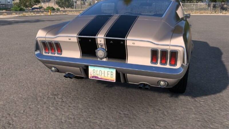 1967 Ford Mustang – Classic Twin Stripe Skin | Metallic + Mask - Thumbnail 1