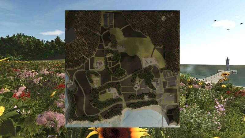Die Küste des Lake Michigan Karte - Thumbnail 1
