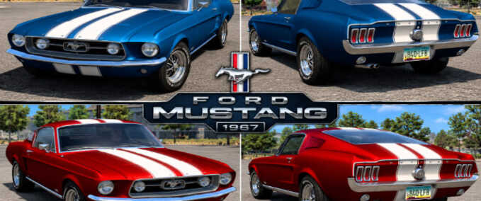 1967 Ford Mustang – Matte Metallic Racing Stripes thumbnail 3