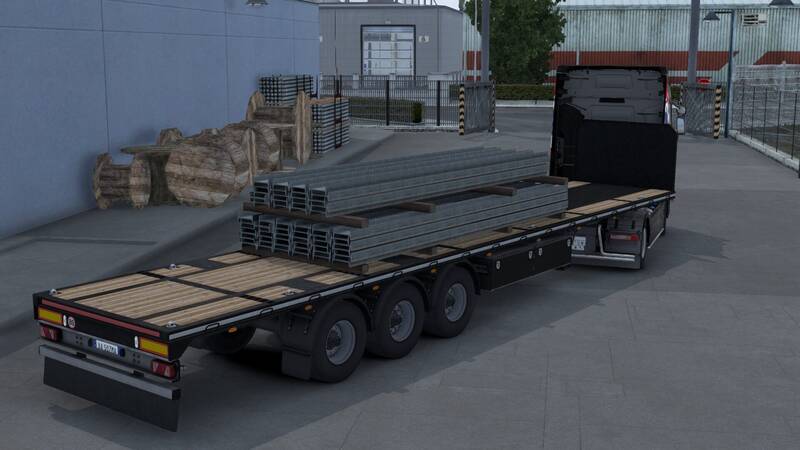 Flatbed With Container Pins Fix - Thumbnail 1