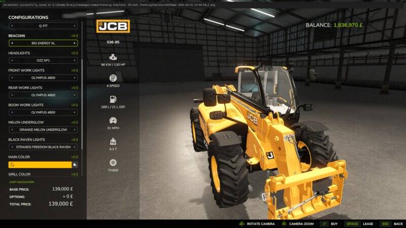 JCB 536-95 Beleuchtung & Anpassungs-Edit - Thumbnail 1