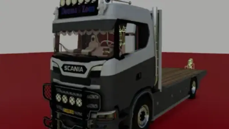 Scania S620 Flatbed Truck - Thumbnail 1