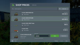 Admin Shop Prices