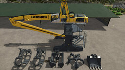 Liebherr LH110 C Gantry-Bagger mit Anbaugeräten
