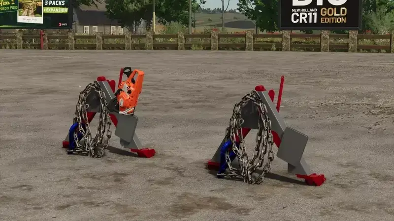 Forestry Triangle for Tractors with Chainsaw Holder - Thumbnail 1