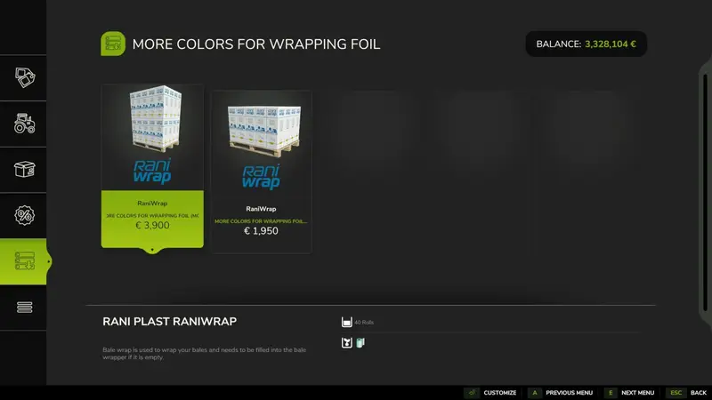 More Colors for Wrapping Film - Thumbnail 1